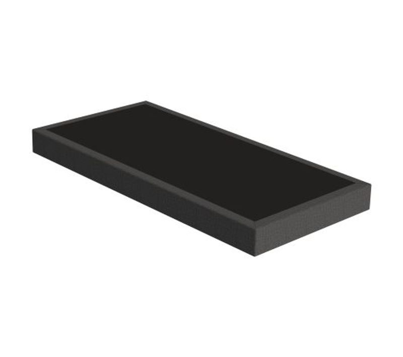Sommier Tapissier Sr15 Anthracite 90x200 Lattes Bois Massif - H.15 Cm -made In France