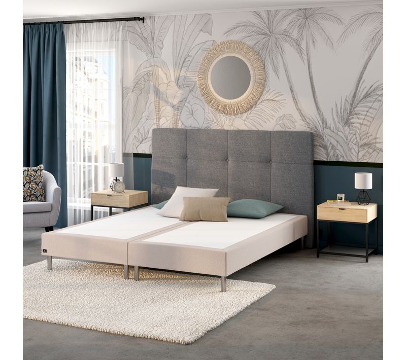 Tête de lit L.190 cm NUIT FAUBOURG LUTECE anthracite