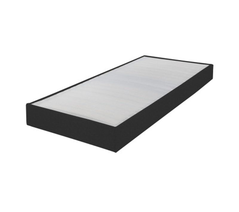 Sommier Tapissier Omega Anthracite 3 80x190 Lattes Bois - H.15 Cm - Made In France