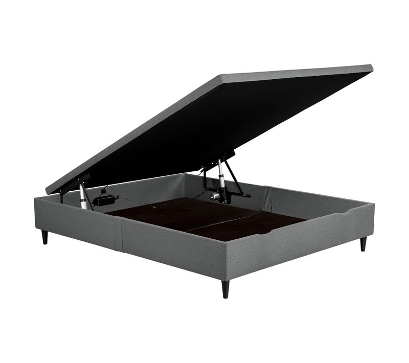 Lit coffre électrique 140x190 NUIT FAUBOURG TRIOMPHE 2 anthracite