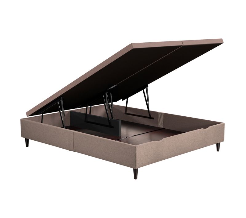 Lit coffre manuel 2x90x200 cm NUIT FAUBOURG TRIOMPHE 2 truffe