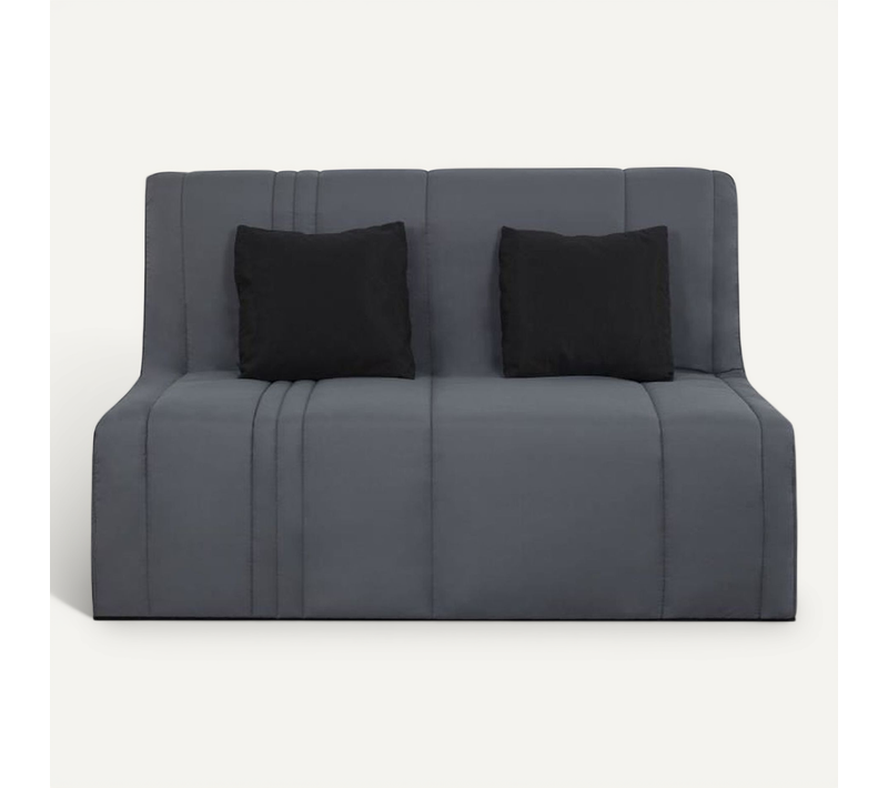 Canapé Convertible BZ 2 Places Evasion Gris Perle 188x138 Cm
