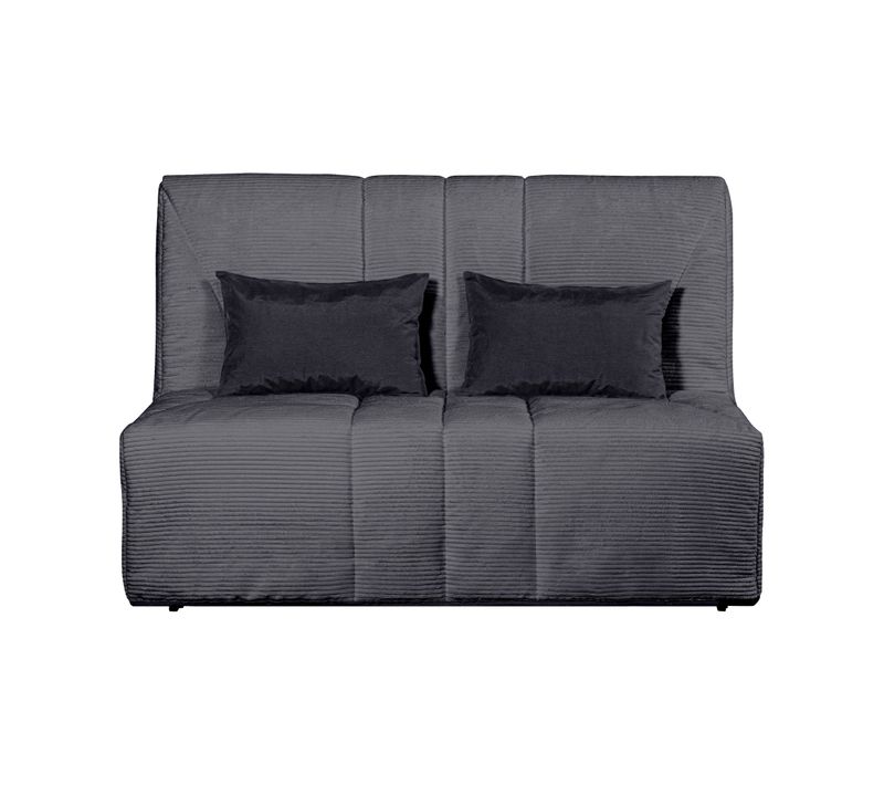 Banquette-lit BZ CARESSE tissu velours charbon