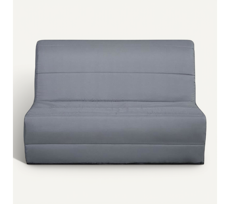 Banquette Convertible BZ - 2 Places - Tissu Gris - L 140 X H 94 X P 55 Cm - Pearl