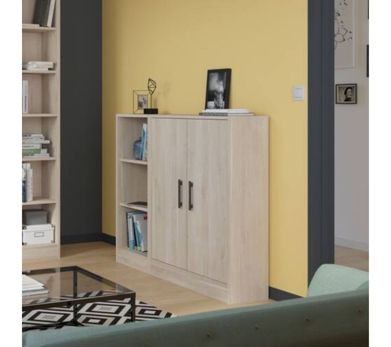 1/2 Bibus 2 tablettes MAYENCE Imitation chêne