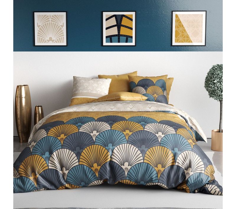 Housse De Couette 260x240 Maka + 2 Taies Coton 57 Fils