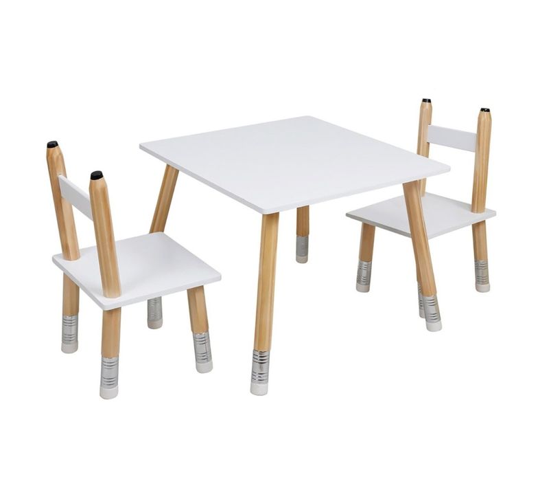 Table Scandinave Avec 2 Chaises Crayon Pour Enfant