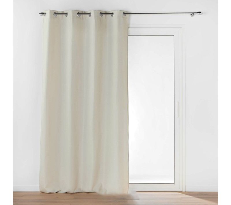 Rideau à Oeillets Occultant Isolant 135x260 Cm Micropolar Lin