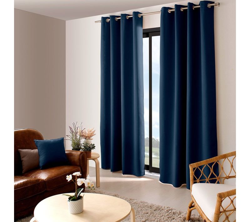 Rideau Occultant 140x240 Basic Bleu Marine