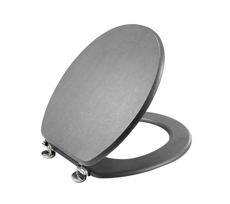 Abattant Wc Mdf Charnières Métal Effet Béton Alium