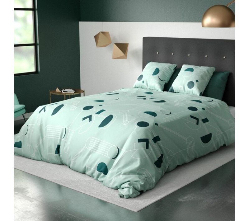 Housse De Couette 260x240 Hawak + 2 Taies Microfibre