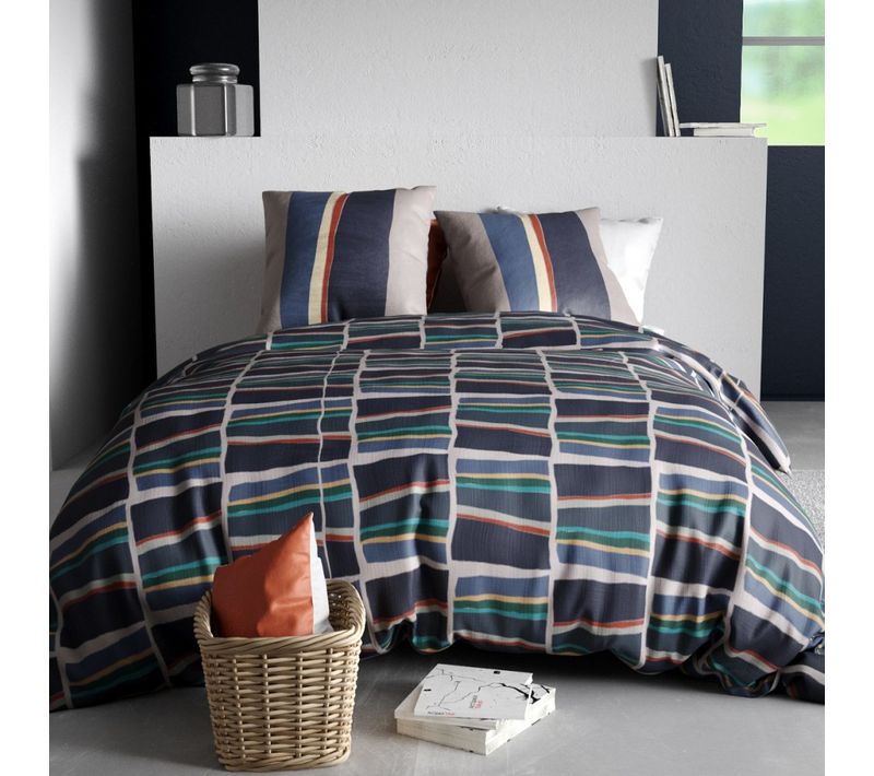 Housse De Couette 240x220 Arty + 2 Taies Coton 57 Fils