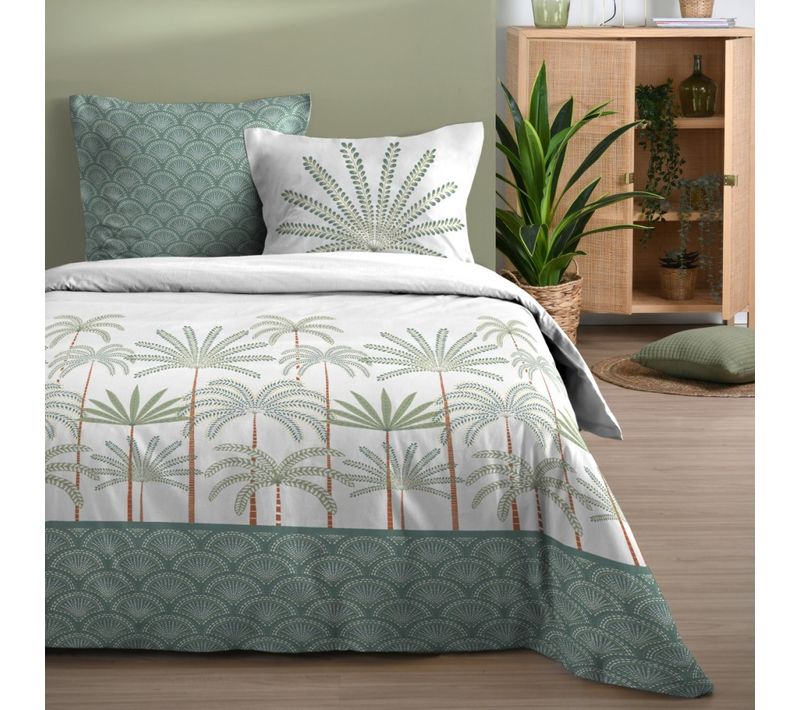 Housse De Couette 240x220 Morphea + 2 Taies Coton 57 Fils