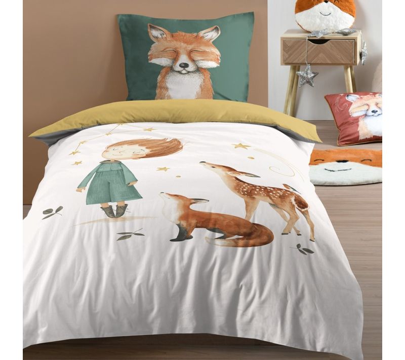 Housse De Couette 140x200 Ferdinand + 1 Taie Coton 57 Fils