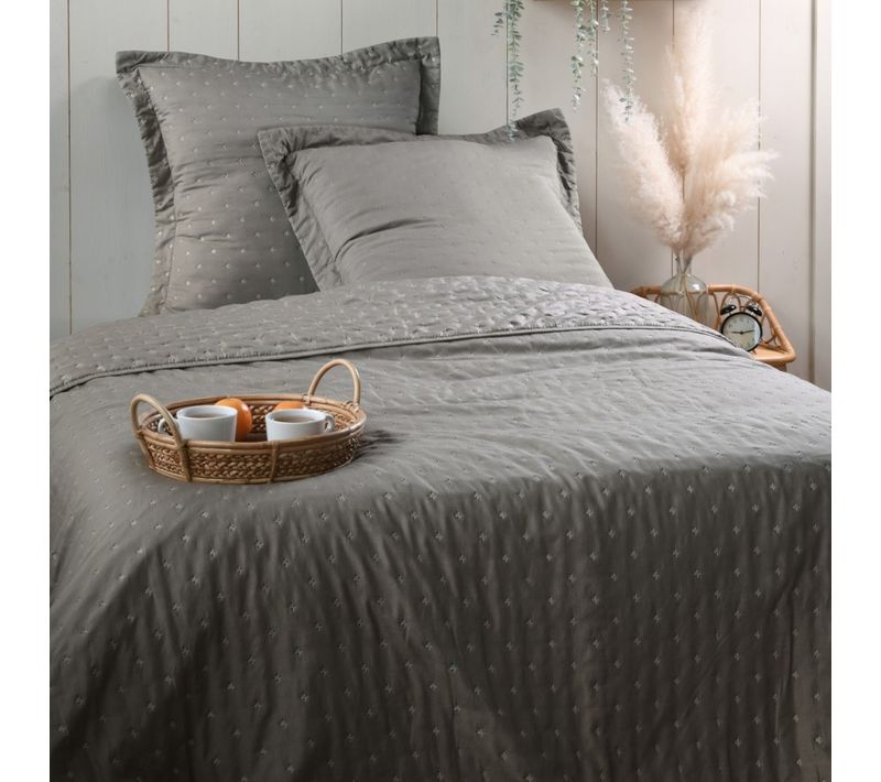 Couvre Lit Boutis Réversible 240x220 Avec 2 Taies Cleo