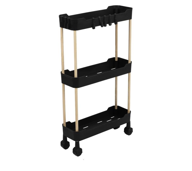 Desserte à Roulettes 3 Niveaux Pour Espaces Étroits