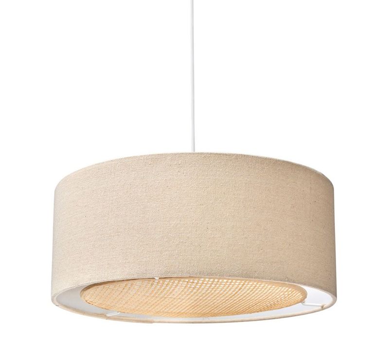 Suspension Lin Et Bambou Diamètre 35cm