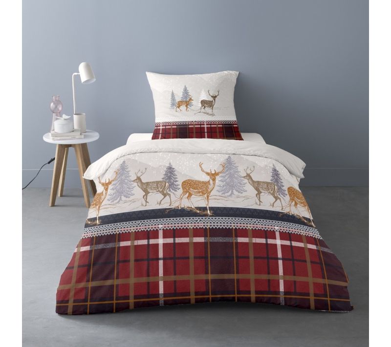 Housse De Couette Flanelle 140x200 + 1 Taie D'oreiller