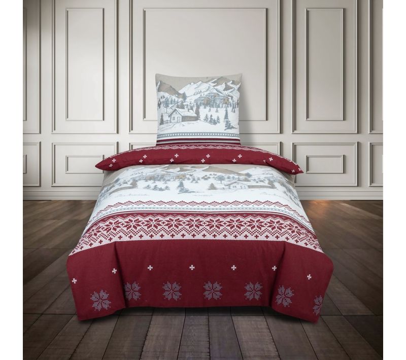 Housse De Couette Flanelle 140x200 + 1 Taie D'oreiller