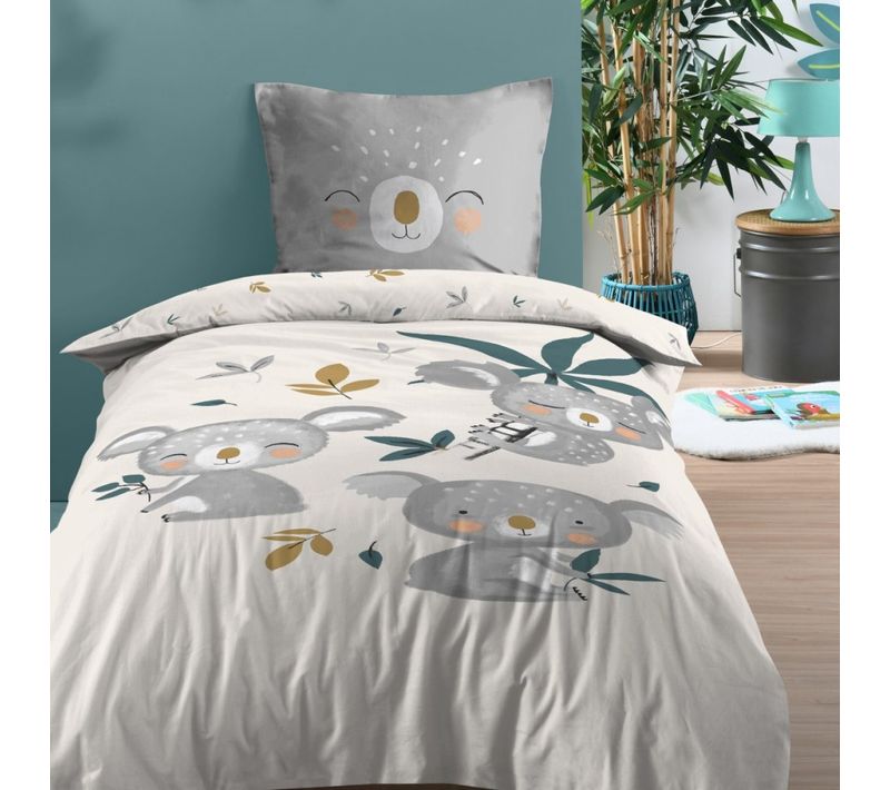 Housse De Couette 140x200 + 1 Taie Coton 57 Fils