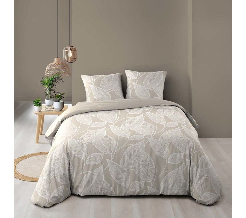 Housse De Couette 240x220 + 2 Taies Amanda 100% Coton 57fils