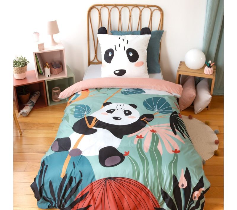 Housse De Couette Enfant 140x200 + 1 Taie Avec Oreilles