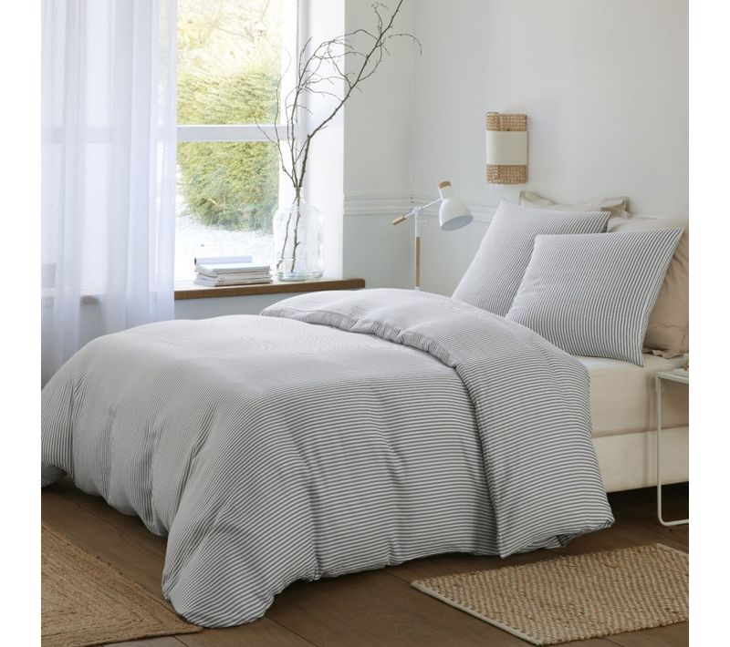 Housse De Couette 240x220cm + 2 Taies D'oreiller Imprimées 100% Gaze De Coton