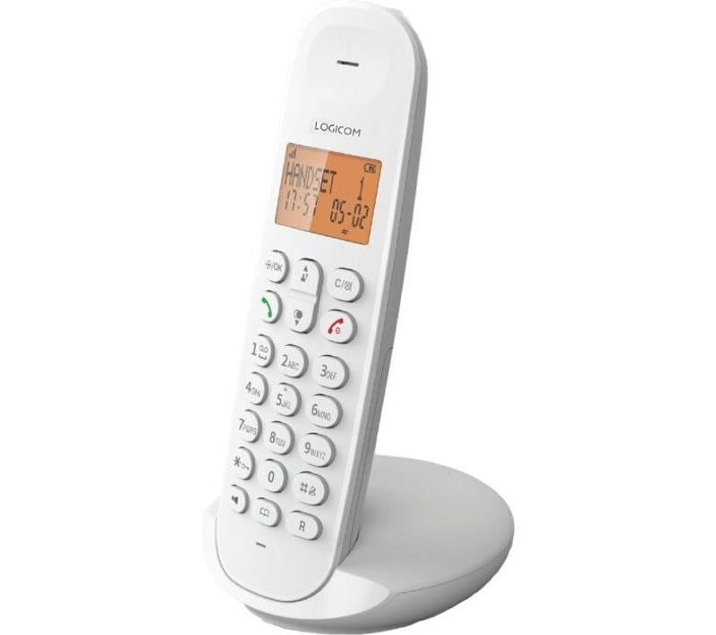 Téléphone Fixe Sans Fil - Logicom - Dect Iloa 150 Solo - Blanc - Sans Répondeur