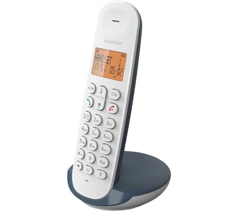 Téléphone Fixe Sans Fil - Logicom - Dect Iloa 150 Solo - Ardoise - Sans Répondeur