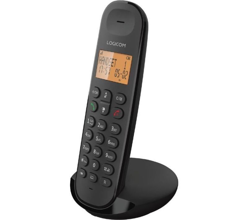 Téléphone Fixe Sans Fil - Logicom - Dect Iloa 150 Solo - Ardoise - Sans Répondeur