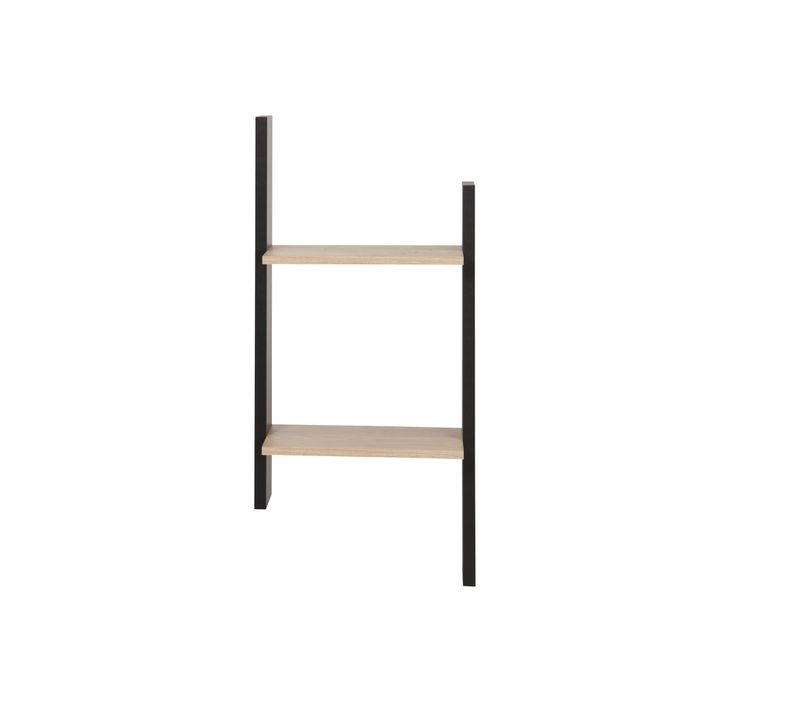 Etagère murale DUPLEX imitation châtaignier et noir