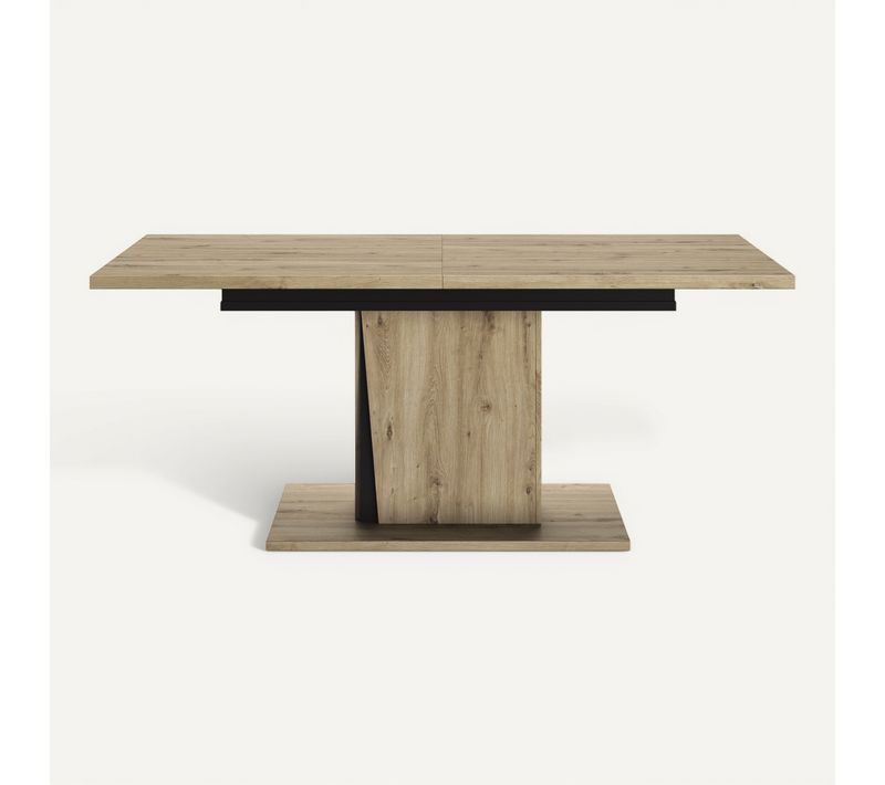 Table extensible L. 180/225 cm CRACK Imitation chêne / noir