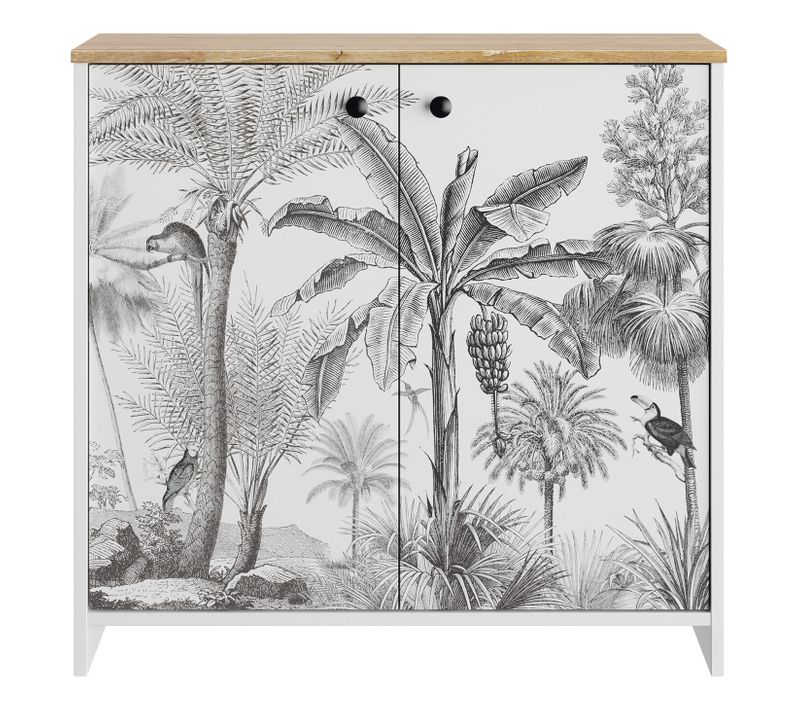 Rangement 2 Portes Imprimé Exotique - L36 Cm