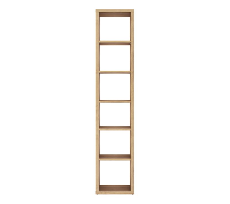 Demi bibliothéque H. 210 cm ELIO imitation châtaignier naturel