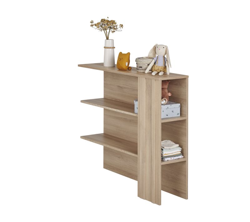 Tête De Lit Bébé Calypso 70cm X 140cm Effet Bois Chêne Doré et Claustra