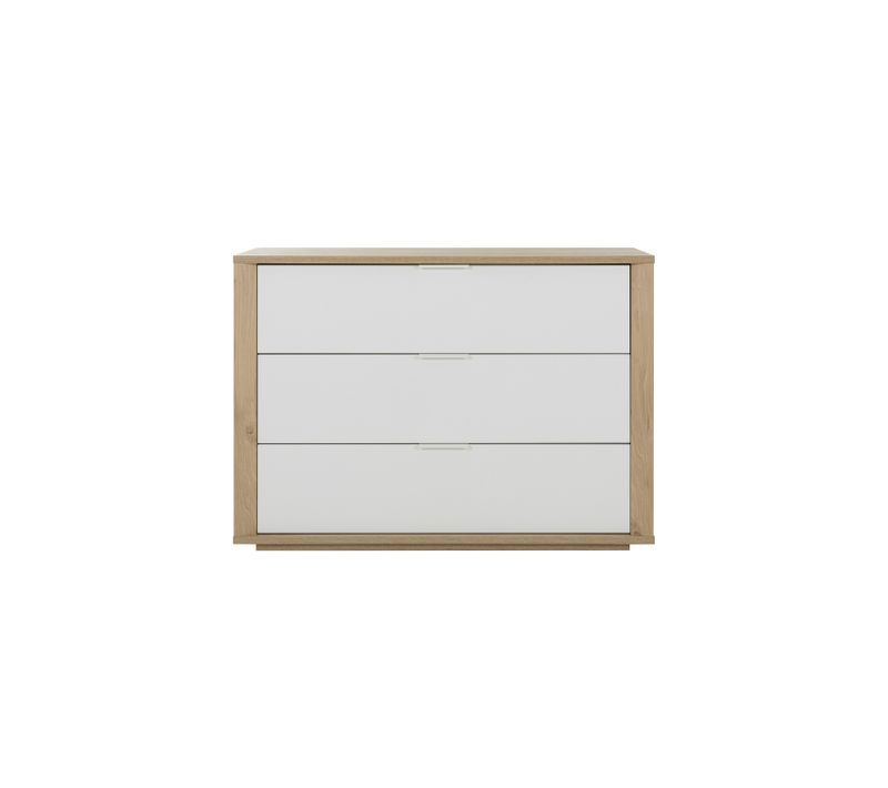 Commode 3 tiroirs MANAE imitation châtaignier naturel