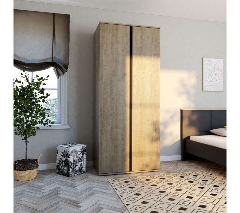 Dressing 2 portes L100 BRUGGES imitation Châtaignier