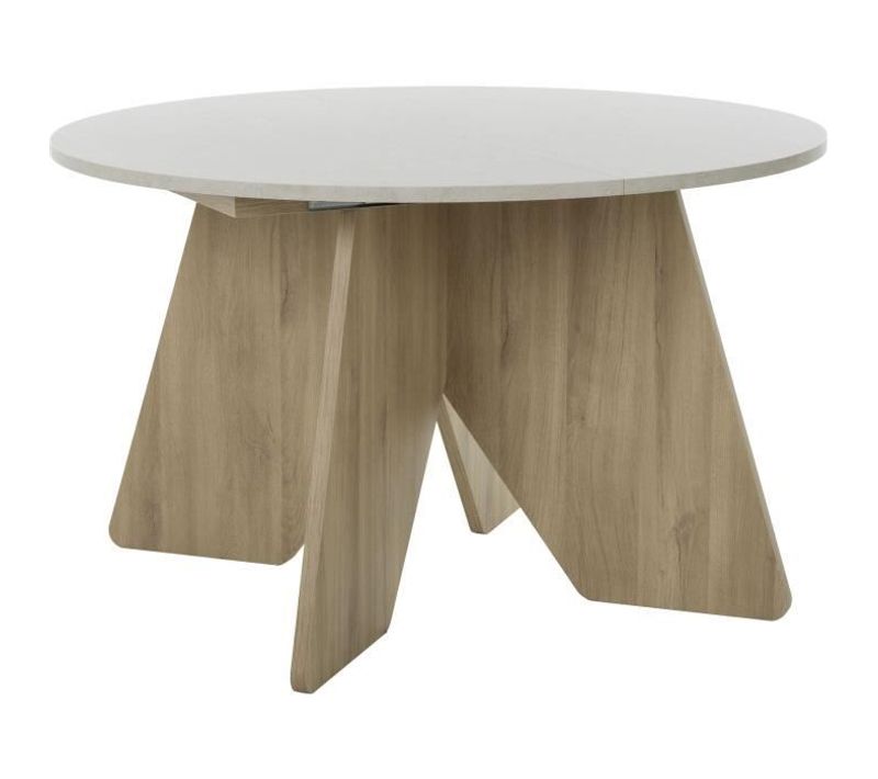 Table à Manger - Galeo - Ronde - 4/6 Places - 120/160 X 120 X 74 Cm