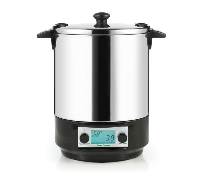 Stérilisateur De Bocaux électrique Cuve Inox Avec écran LCD Et Minuteur 12l 1650w Nsst12ina