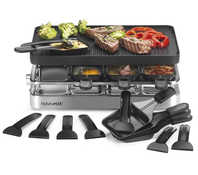 Appareil à Raclette 8 Personnes 1200w + Grill + Crêpe - Rac.indus-8