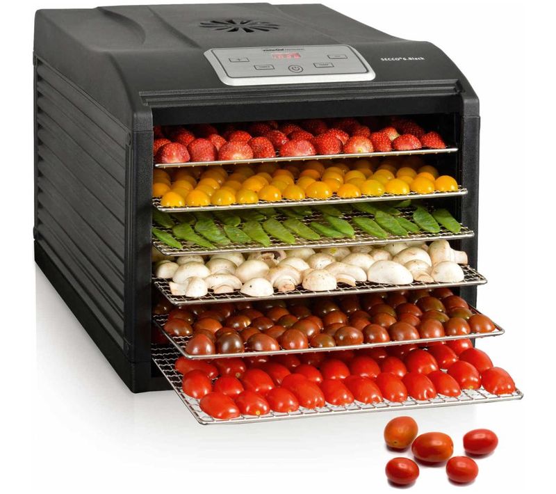 Déshydrateur 6 Plateaux Inox Noir Secco6black