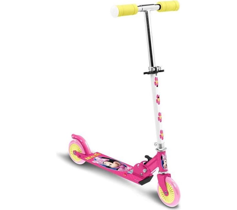 Trottinette Pliable Minnie - Hauteur Réglable, Roues 120 Mm, Plateau Antidérapant
