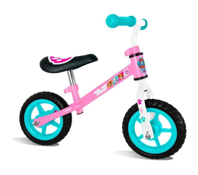 Draisienne 10 Pouces Pat'patrouille Rose — Cadre Acier, Roues Eva, 2–5 Ans