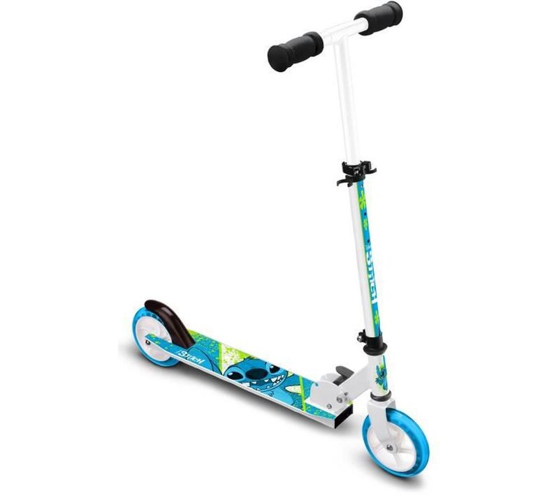 Trottinette Pliable Enfant Motif Stitch - Roues Pu 145 Mm, T-bar Réglable
