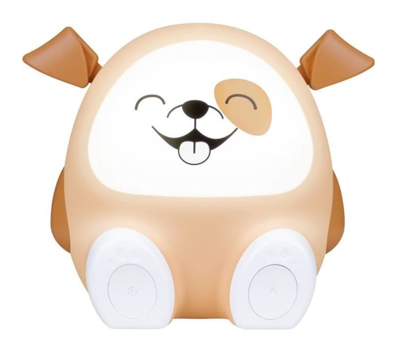 Enceinte Lumineuse Et Veilleuse - Bigben - Chien - Bluetooth 5.0, 15w, Veilleuse Réglable, Minuterie