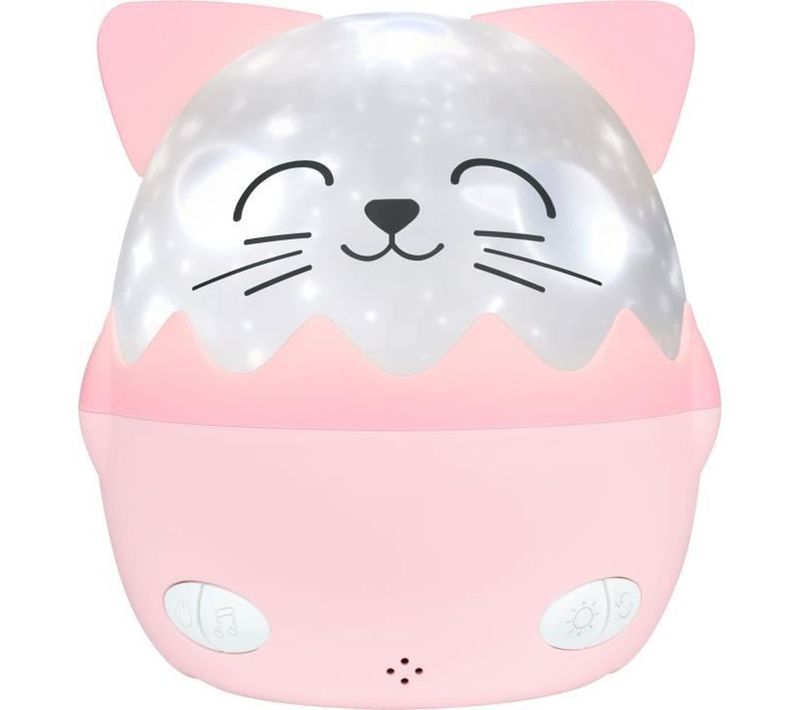 Veilleuse Chat Sans Fil – Projection 360°, 13 Films, 8 Mélodies