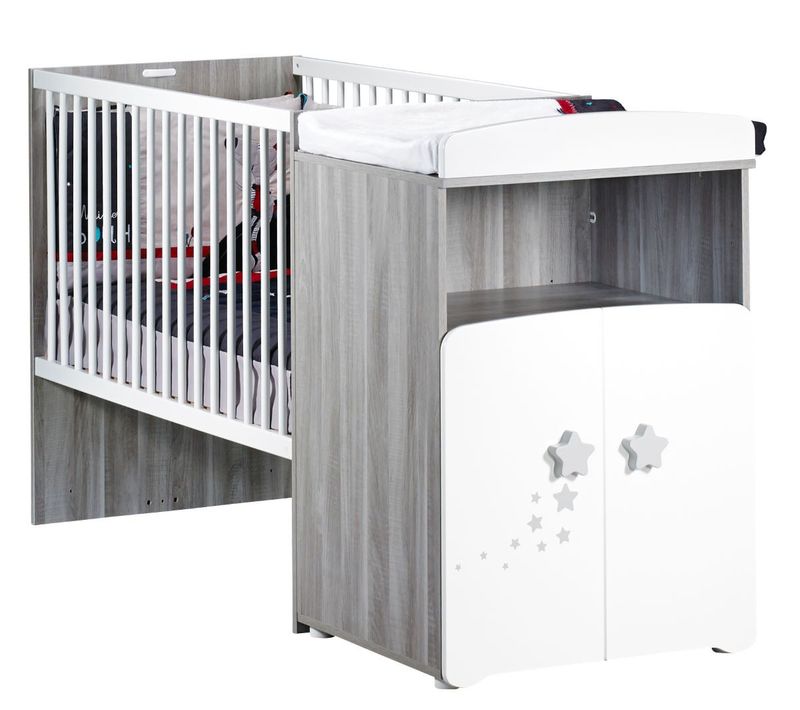 New Nao - Lit Bébé Combiné Évolutif  60x120 En 90x190
