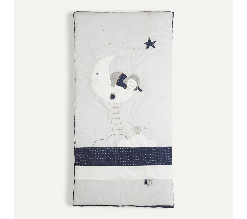 Edredon Pour Lit Bébé En Coton Gris Perle