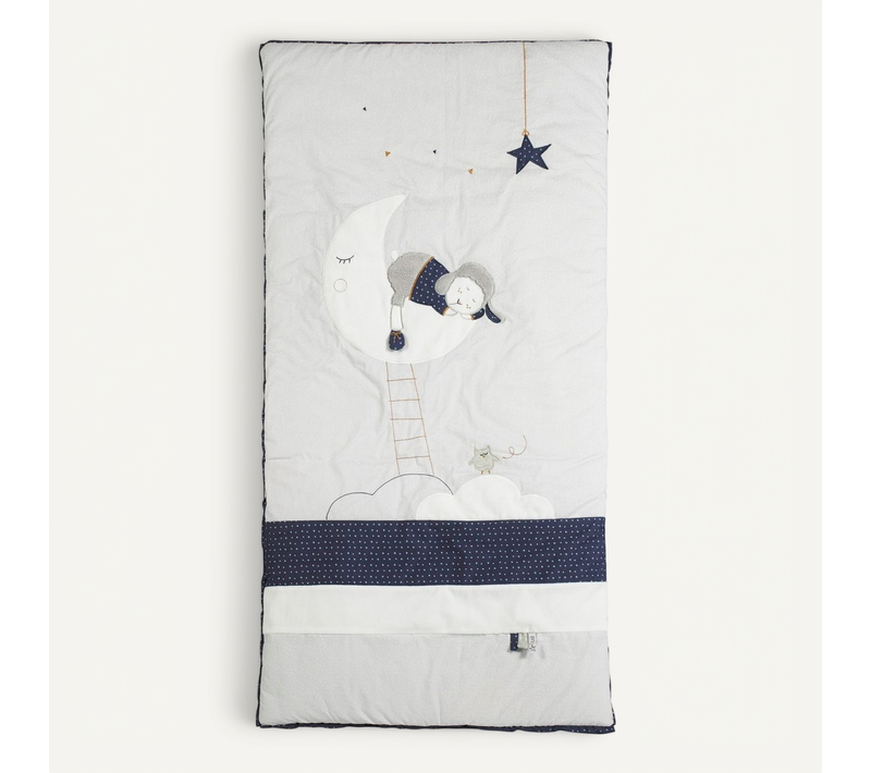 Edredon Pour Lit Bébé En Coton Gris Perle