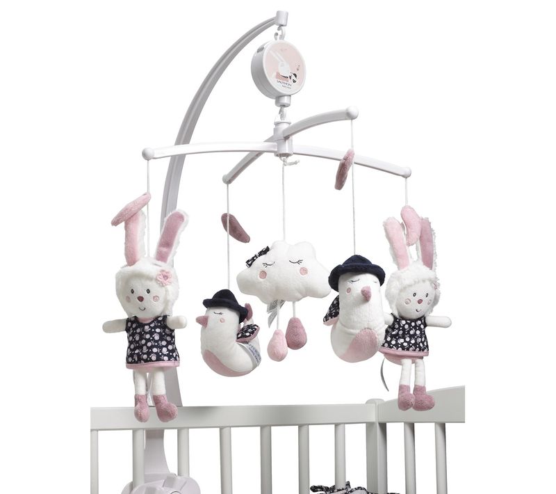 Mobile Musical En Polyester Blanc